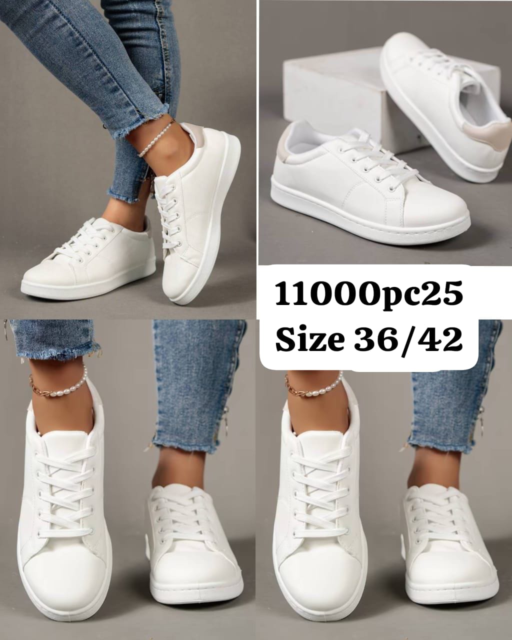 Allwhite ladies sneakers