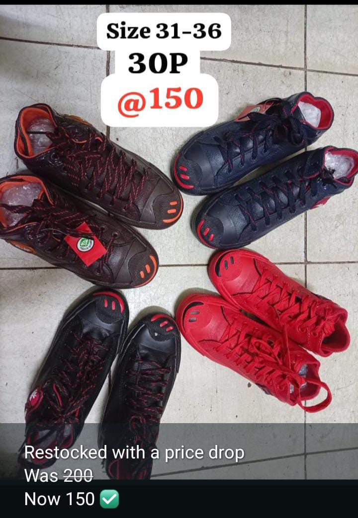 High cut leather converse
