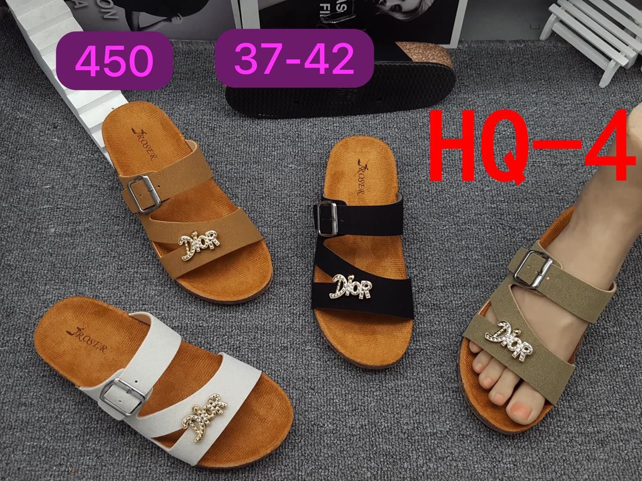 HQ4  2striped sandals