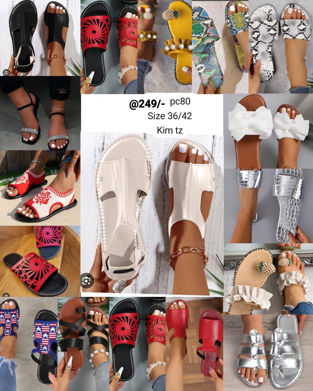 Mixed sandals from tz
