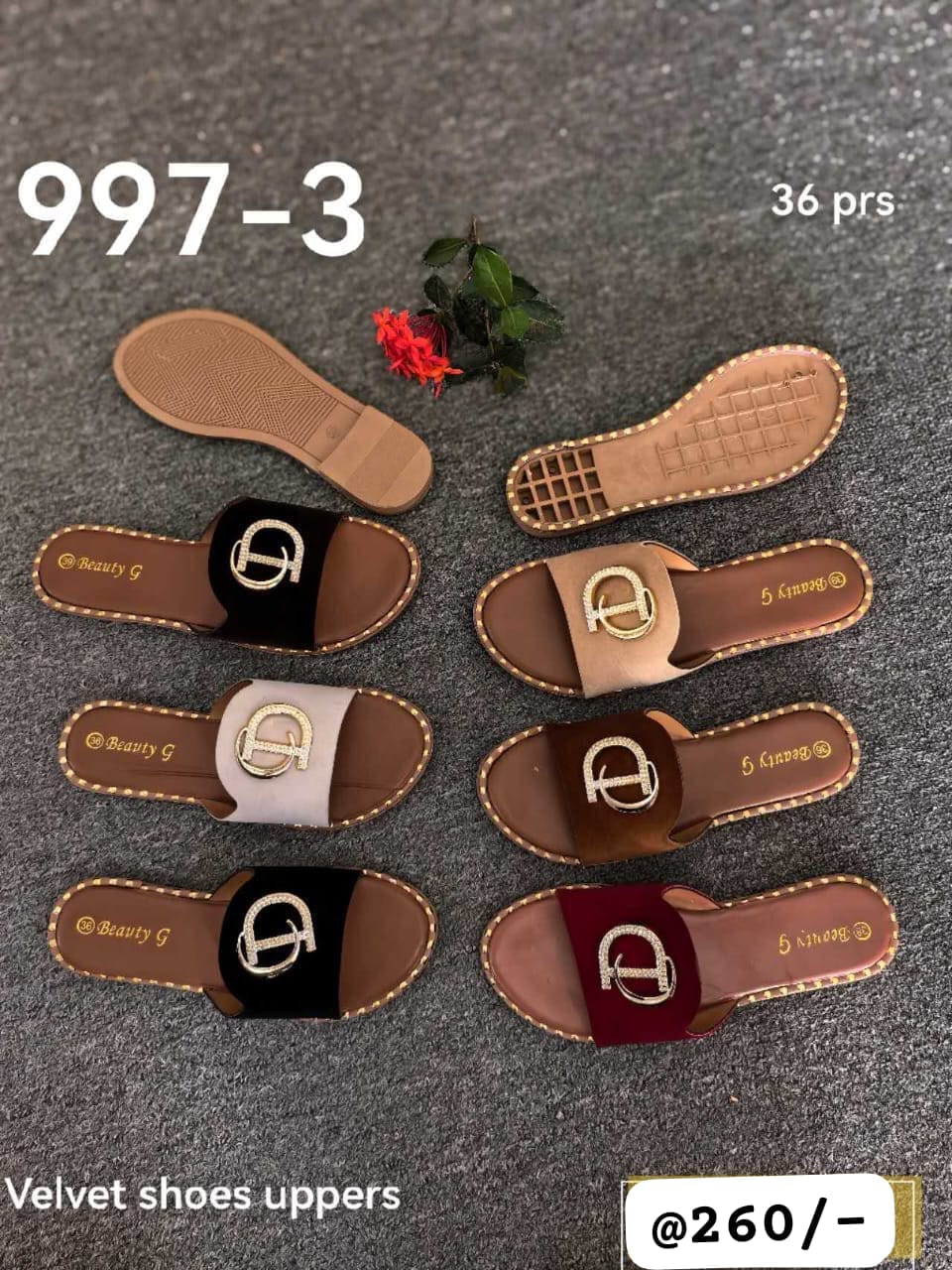Ladies velvet shoes